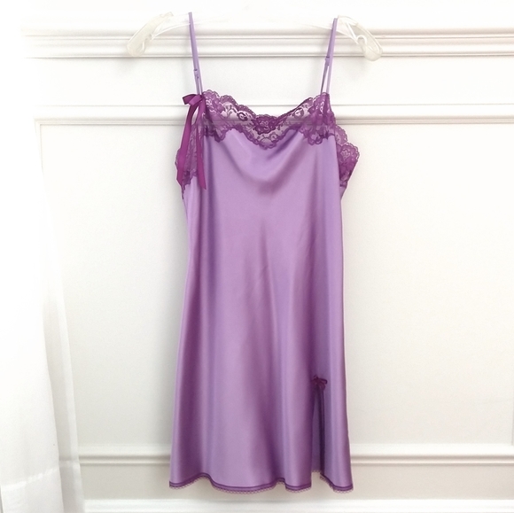 Victoria's Secret Other - VS lace-trim satin slip nightgown